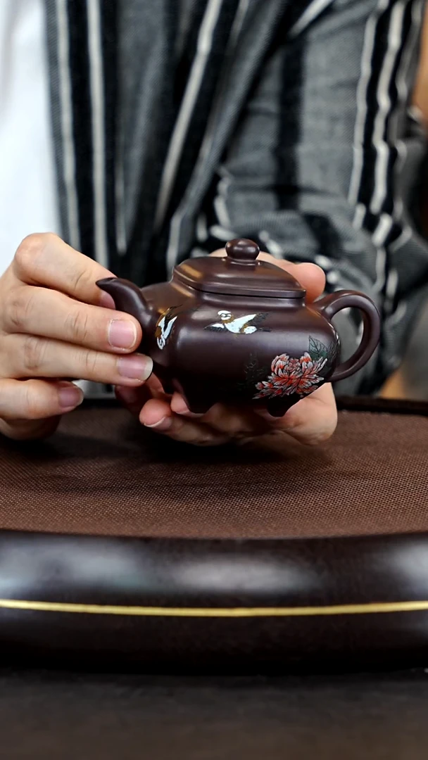 茶壶紫砂王品荣紫砂专场作品26：传炉壶  老紫泥   150CC