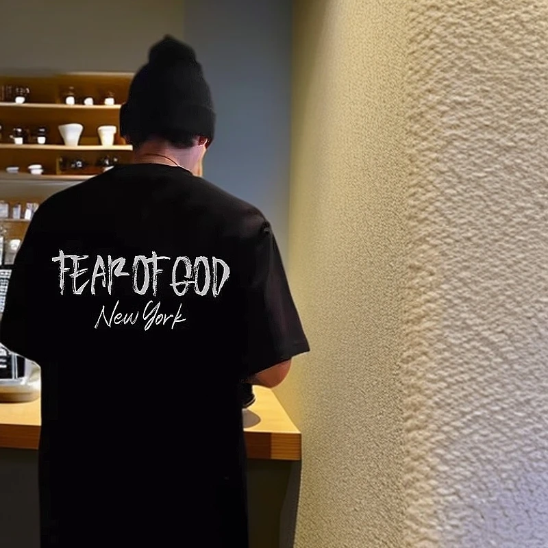 仓石一树短袖男士夏季t恤新款美式潮牌半袖宽松重磅纯棉上衣体恤