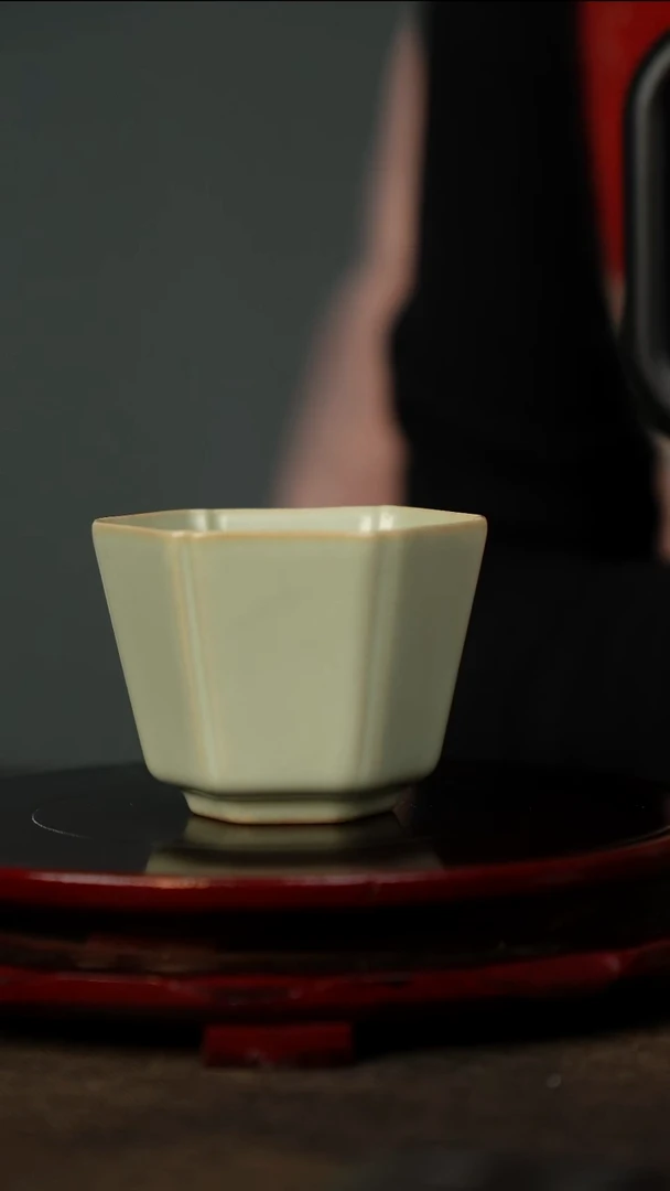 全品 六方杯 粉青