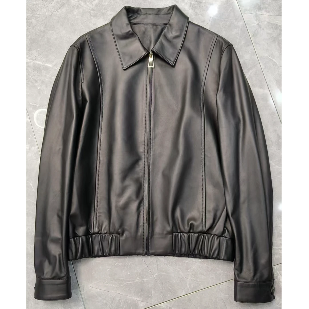 海宁真皮皮衣2025新款休闲时尚春秋短款单装外套机车皮夹克外套31