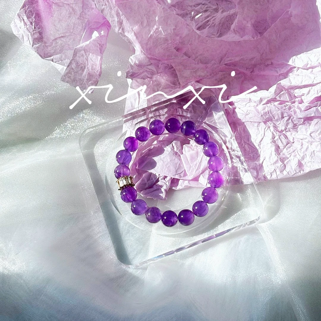 【炘喜】天然乌拉圭紫水水晶手串项链多样性发货 发其一 A4-038