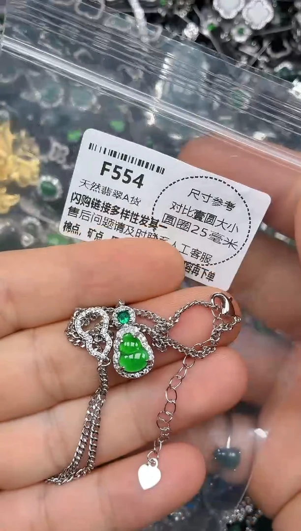 颈饰未镶嵌翡翠F554项链