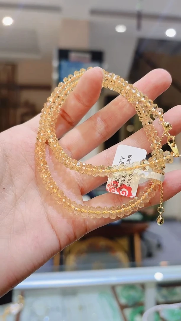 【闪购商品】水晶项链未镶嵌大黄水晶项链Y