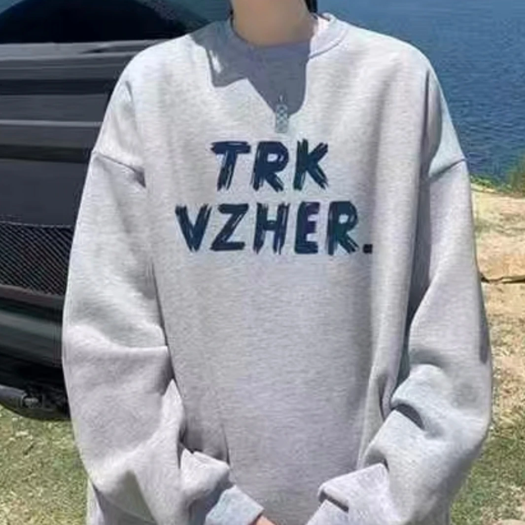 751820季圆领印花字母休闲宽松卫衣