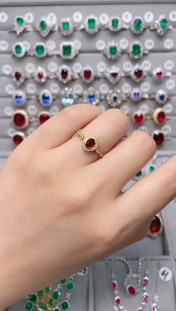 【闪购商品】红宝石18K金戒指18K金镶嵌.