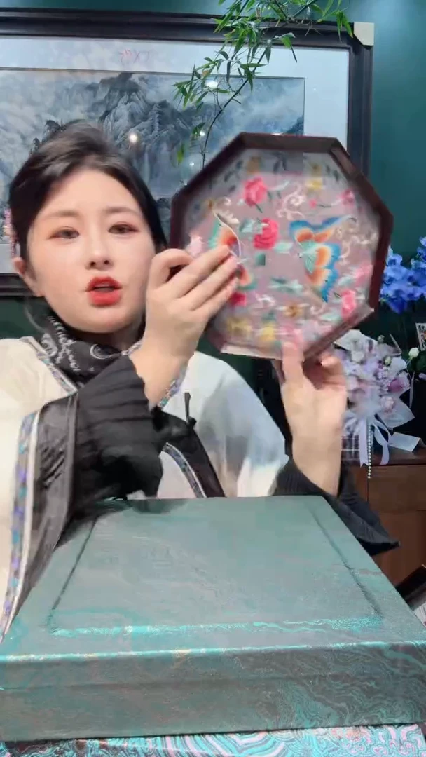 横款非遗苏绣手工刺绣台屏双面绣