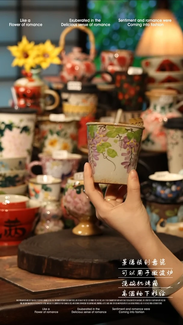 陶瓷景德镇高温釉下彩手工手绘款式@A0897@