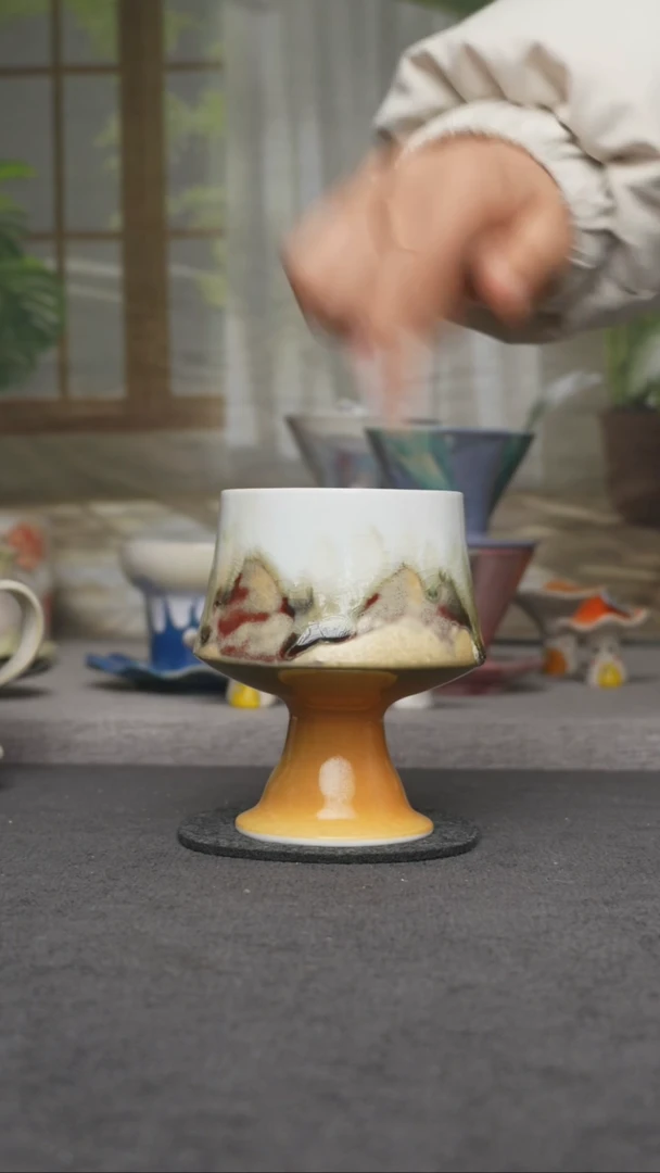 杯子陶640景德镇手工手创杯子 带冰裂纹