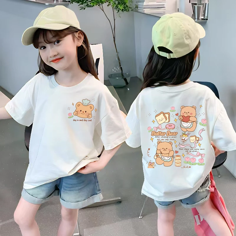 【现货】2025夏季新款女童棉质好看百搭半袖T恤