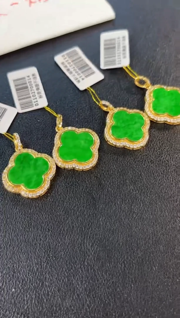 【闪购商品】翡翠颈饰银S925镶嵌缅料A货/多样性发货/一件