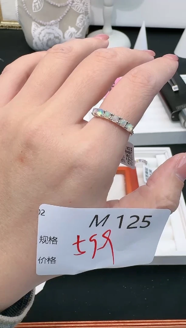 【闪购商品】欧泊戒指银S925镶嵌多样性发一M125