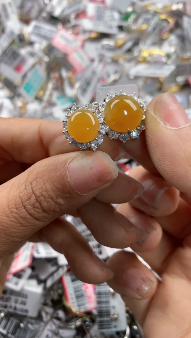 银S925镶嵌戒指翡翠13    7