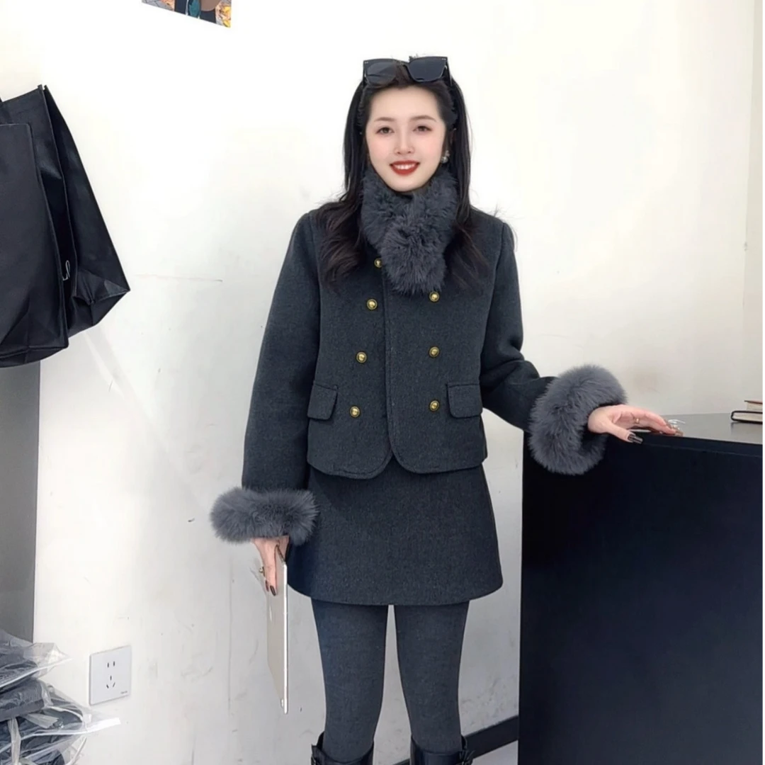 1988 STUDIO•【千金小姐】高品质90绒狐狸毛设计款小香风套装