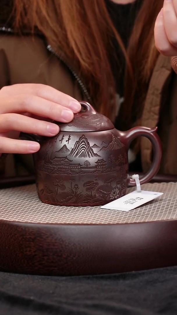 茶壶紫砂宜兴紫砂壶秦权h001306