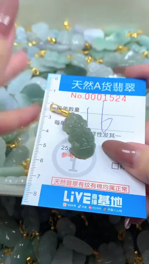 颈饰未镶嵌翡翠净货挂件-1524