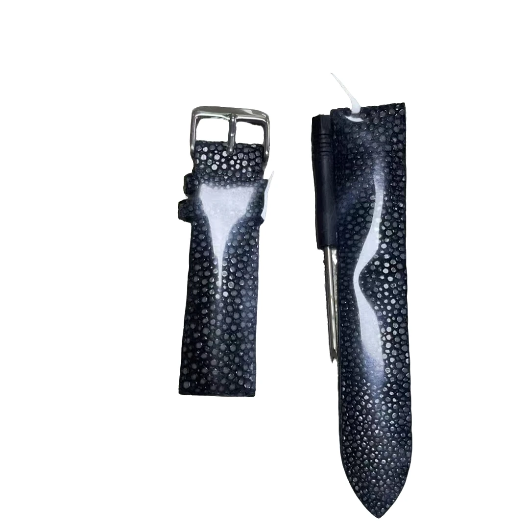 珍珠鱼皮磨面表带