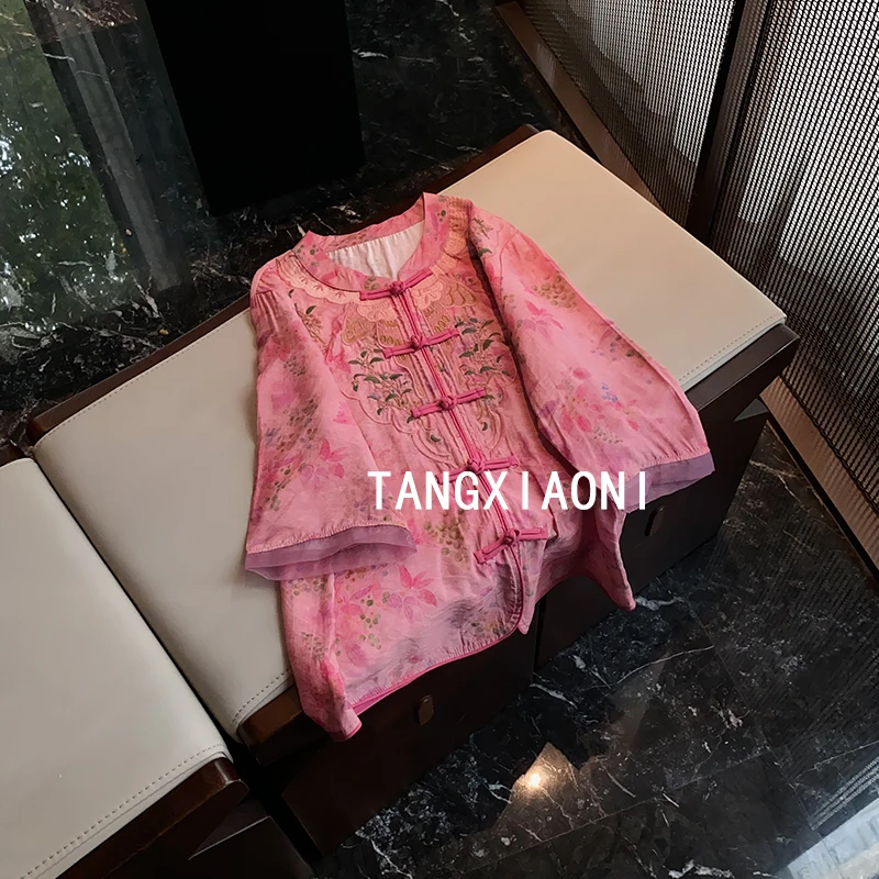 重磅刺绣 【纷粉花 】上衣 开衫