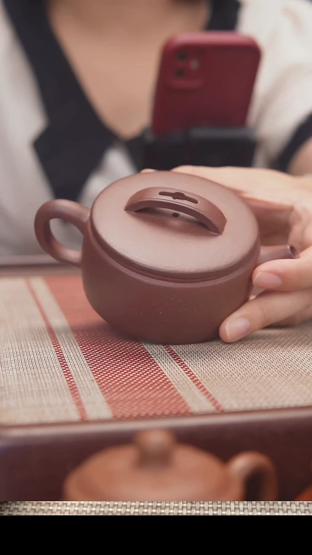 茶壶紫砂微瑕紫泥汉瓦150cc