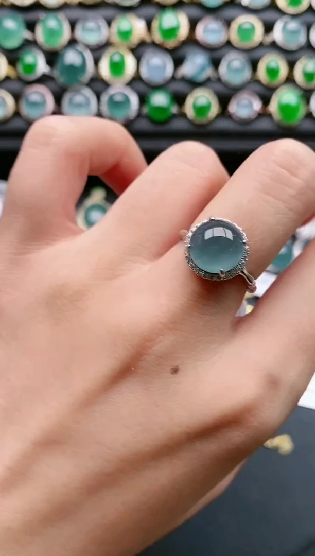 【闪购商品】翡翠戒指银S925镶嵌111111