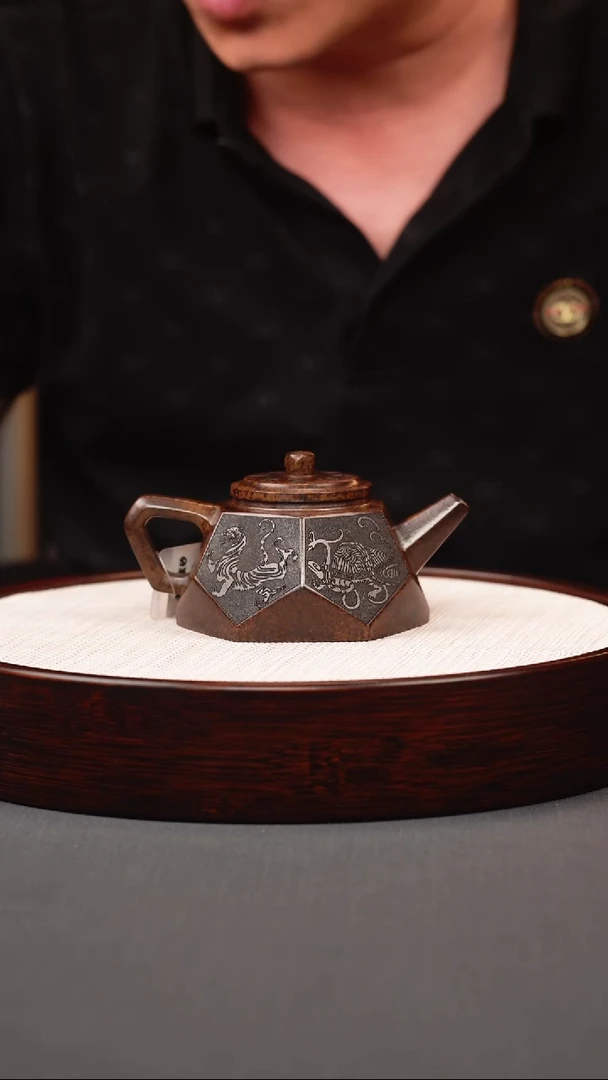 茶壶紫砂龙背青柴烧钻石