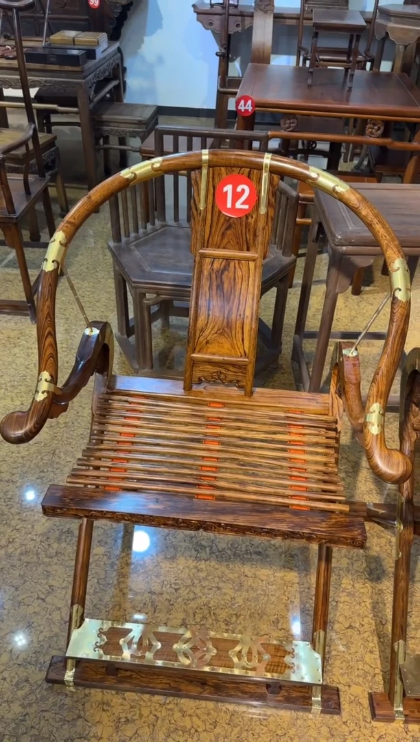 【闪购商品】木黄花梨交椅     工艺品  摆件