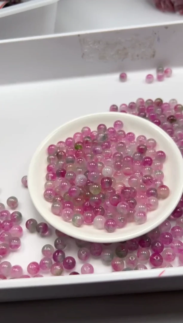 未镶嵌颈饰碧玺w1779西瓜碧玺8mm*30颗