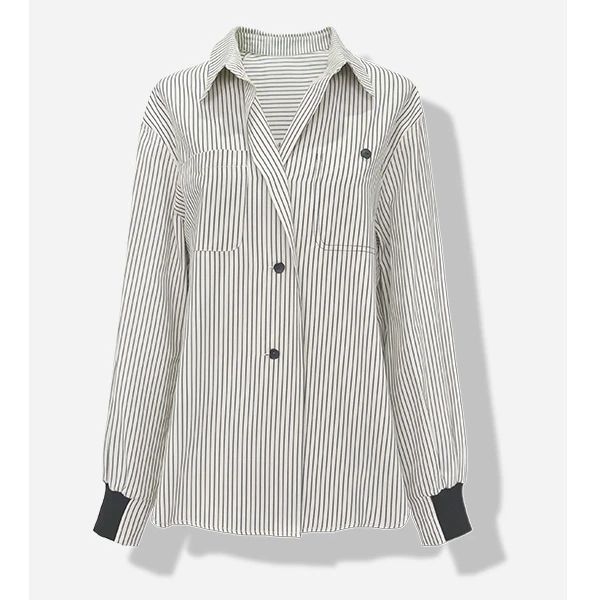 【爵士画廊】黑白条纹衬衫186C8068