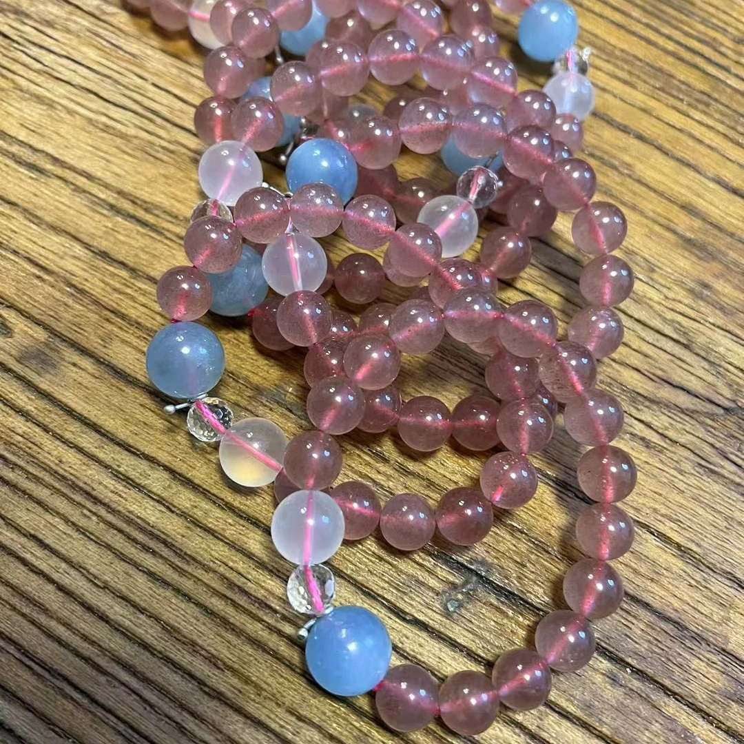 925银珐琅手链 手作-草莓园手串