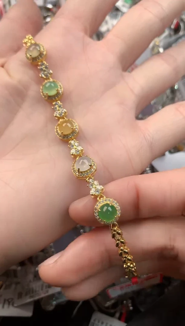 银S925镶嵌戒指翡翠999           10