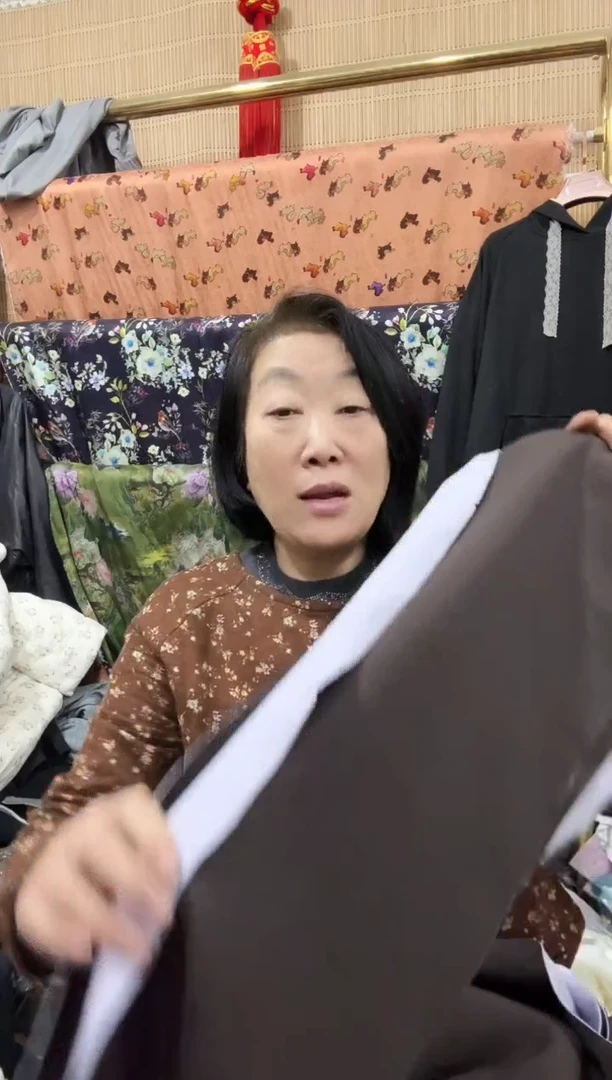 水洗羊绒咖栗色顺前片6片裤裁片一条一单（不齐需要修)