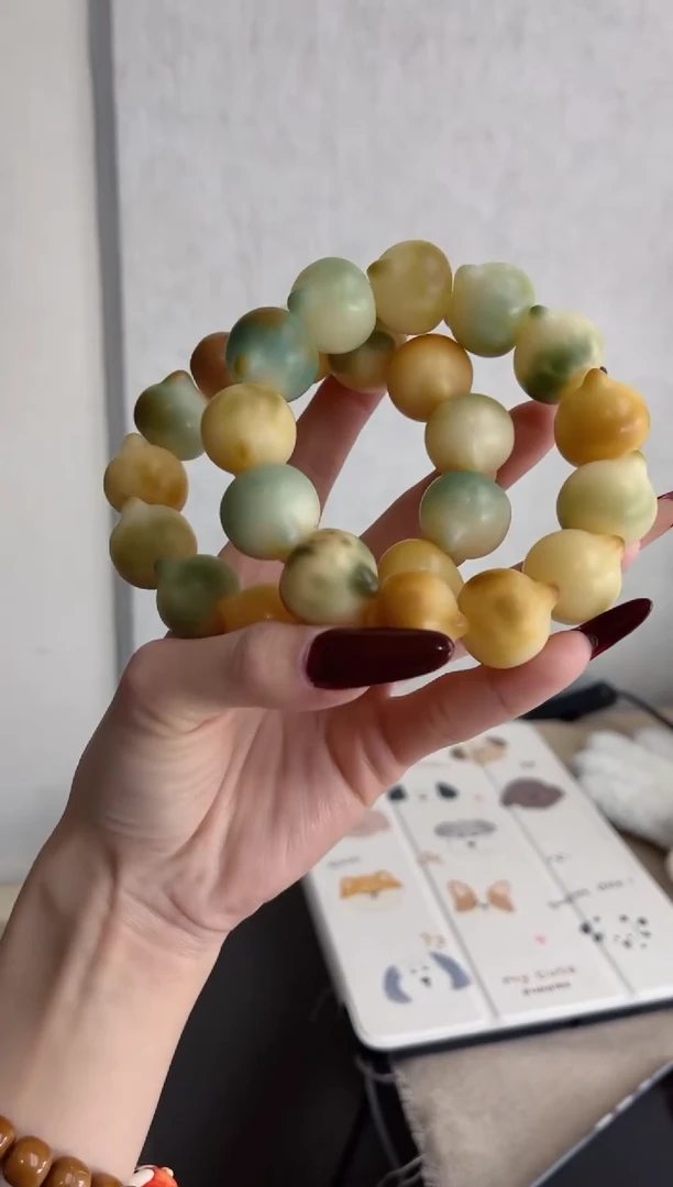 【闪购商品】菩提根/象牙果吊坠干磨猫猫头23mm两串S21