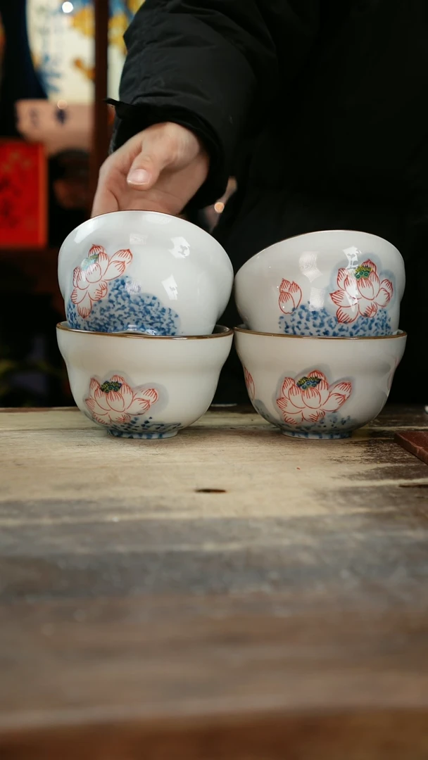 【闪购商品】瓷片景德镇纯手工釉下彩精品花瓶