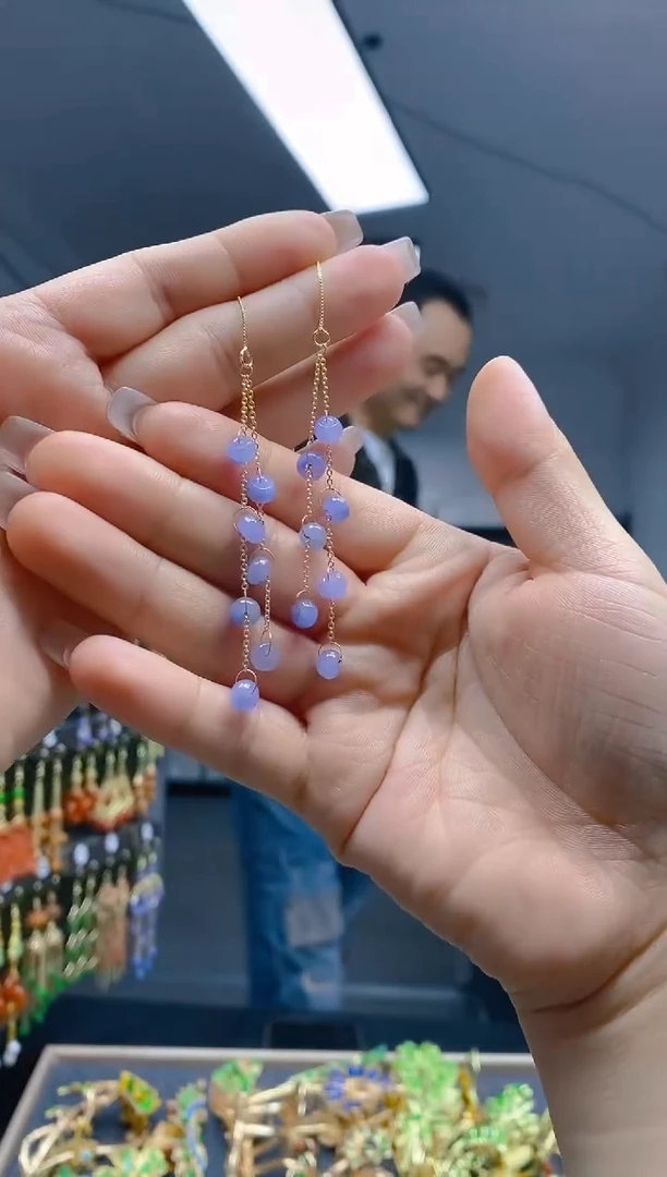 【闪购商品】翡翠耳饰合金84翡翠耳线