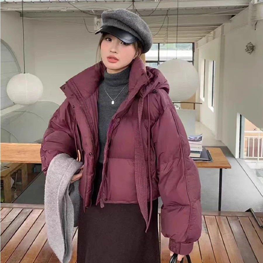 【晨浠定制】新款时尚法式短款羽绒外套9163