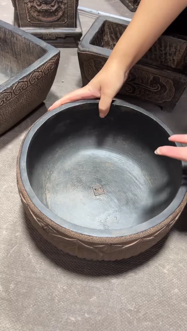 陶土【火山泥】莲韵盆