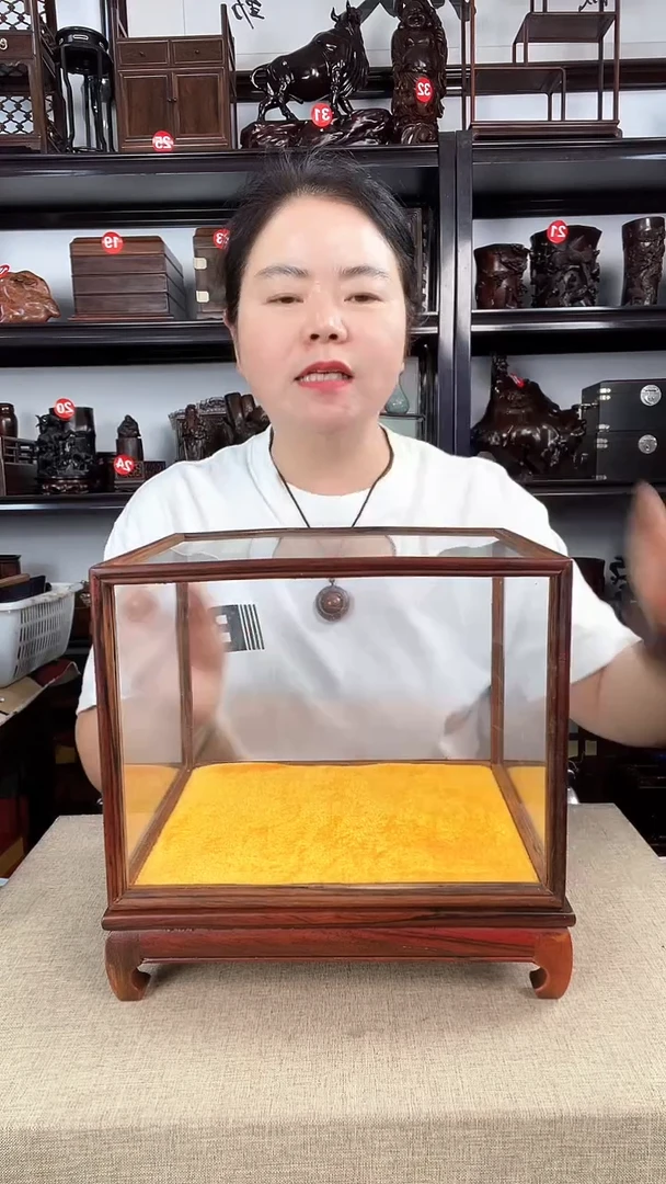木玻璃罩3号老李红木工艺品