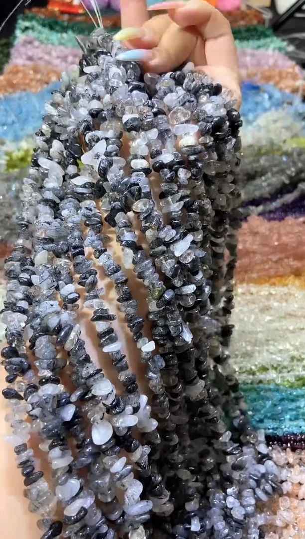 水晶珠宝半成品未镶嵌黑发晶