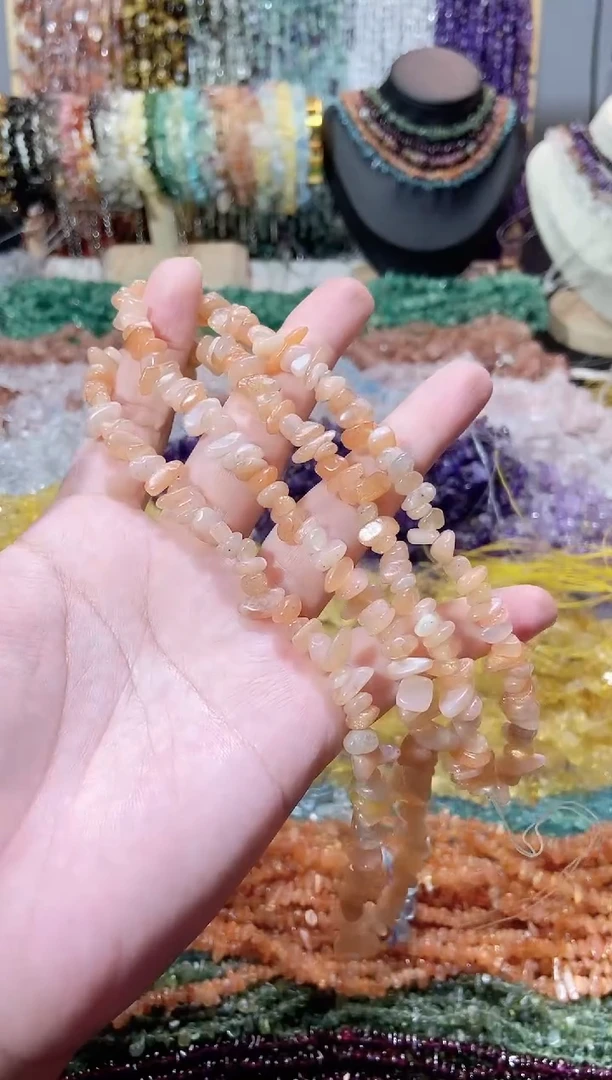 未镶嵌珠宝半成品水晶橙月光