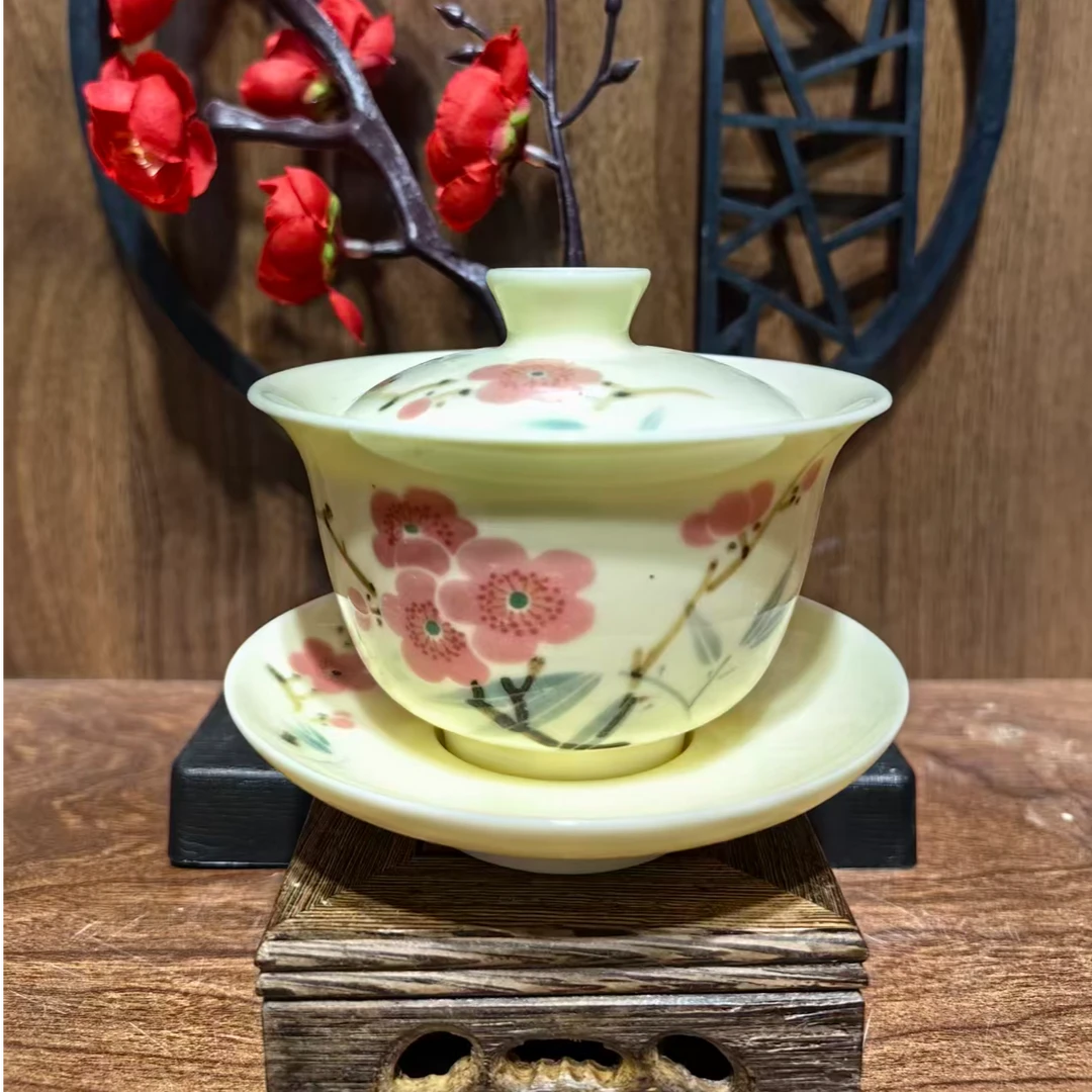 仿古瓷 A189景德镇制陶瓷盖碗一件