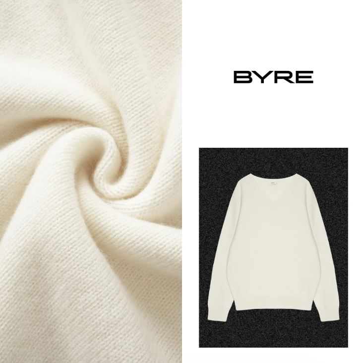 BY535 奶白色毛衣【干洗】