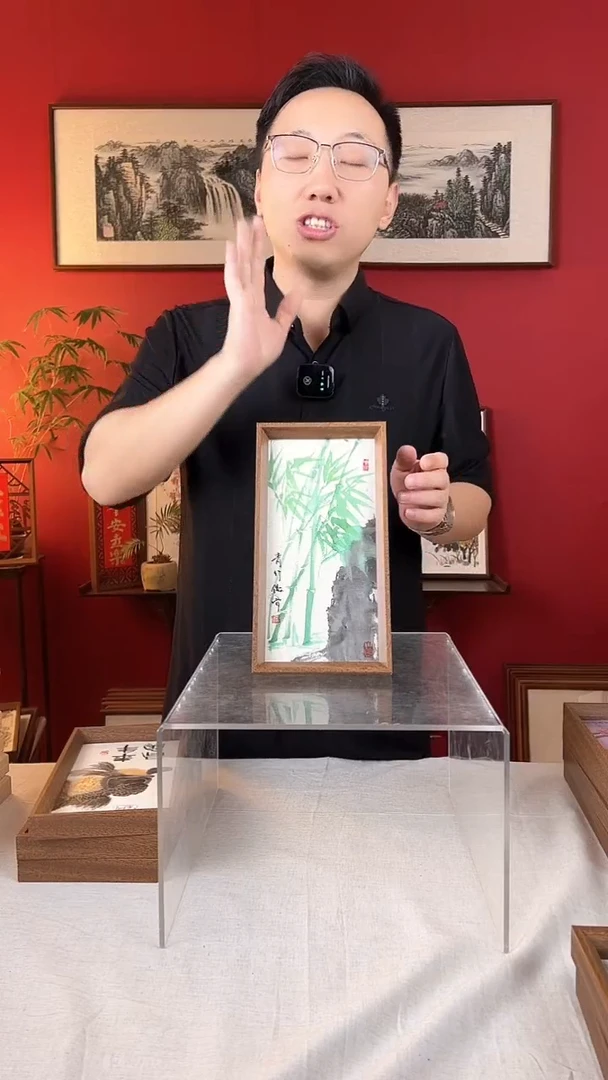 【闪购商品】国画青竹傲骨国画摆台