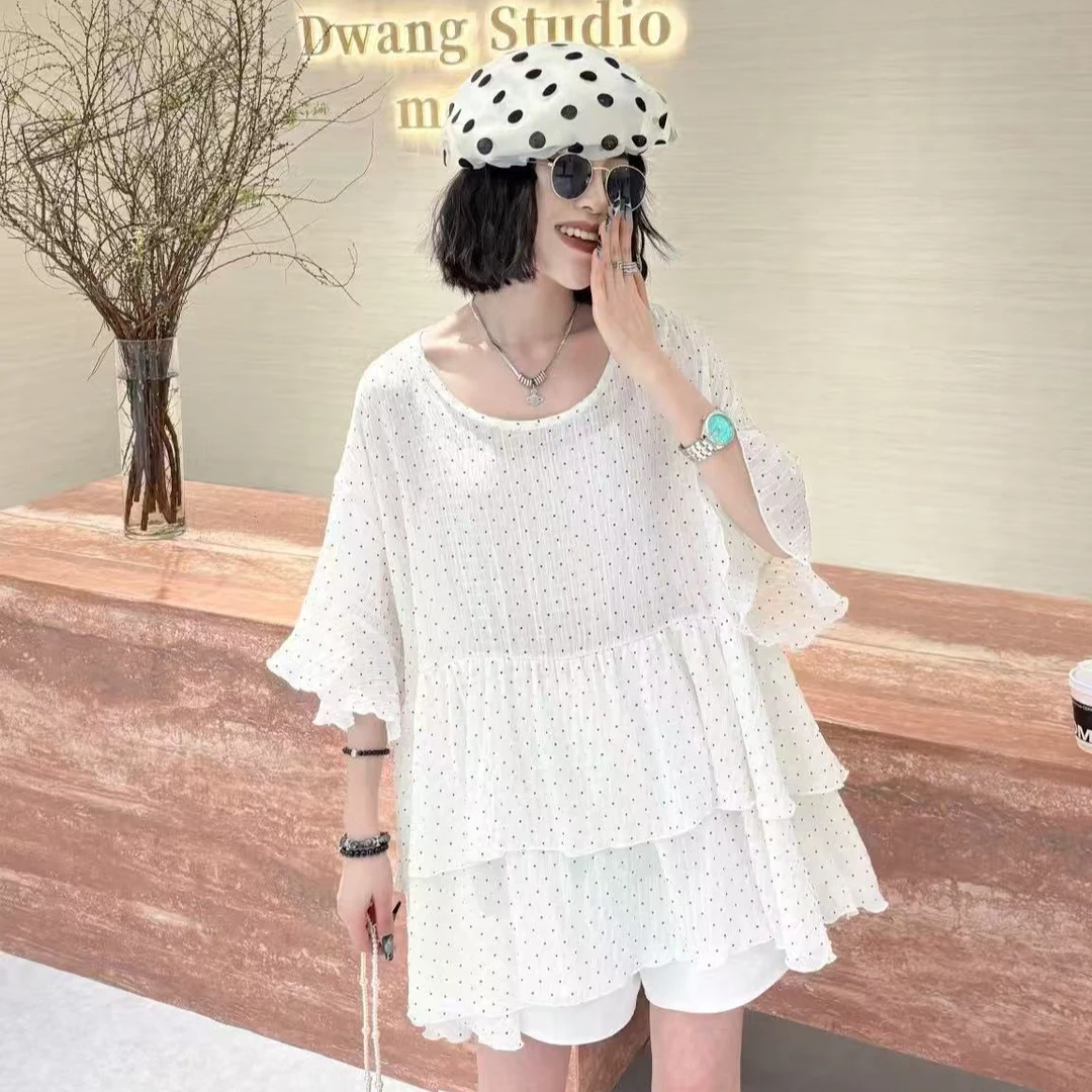 张肉肉11513双层摆娃娃衫