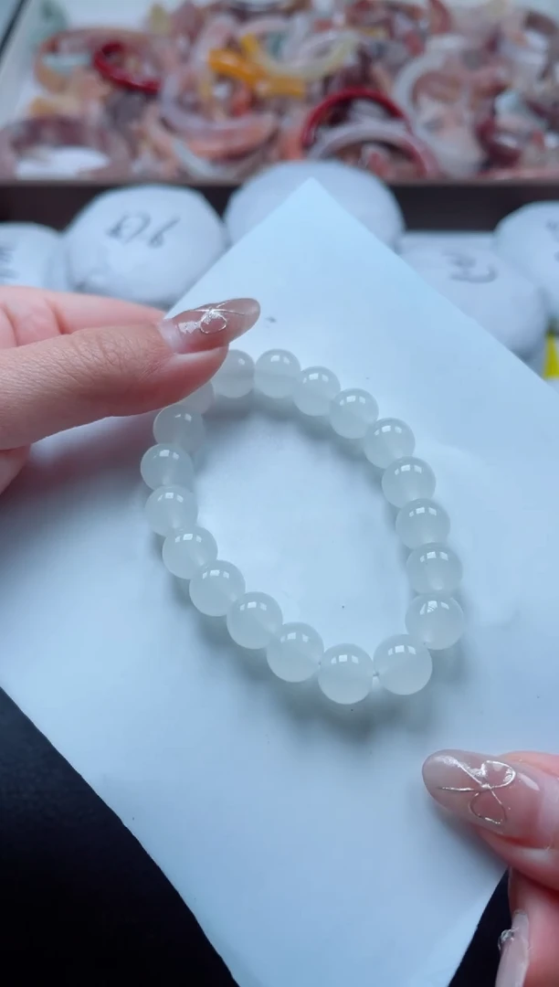 【闪购商品】石英质玉手镯未镶嵌小圆手串