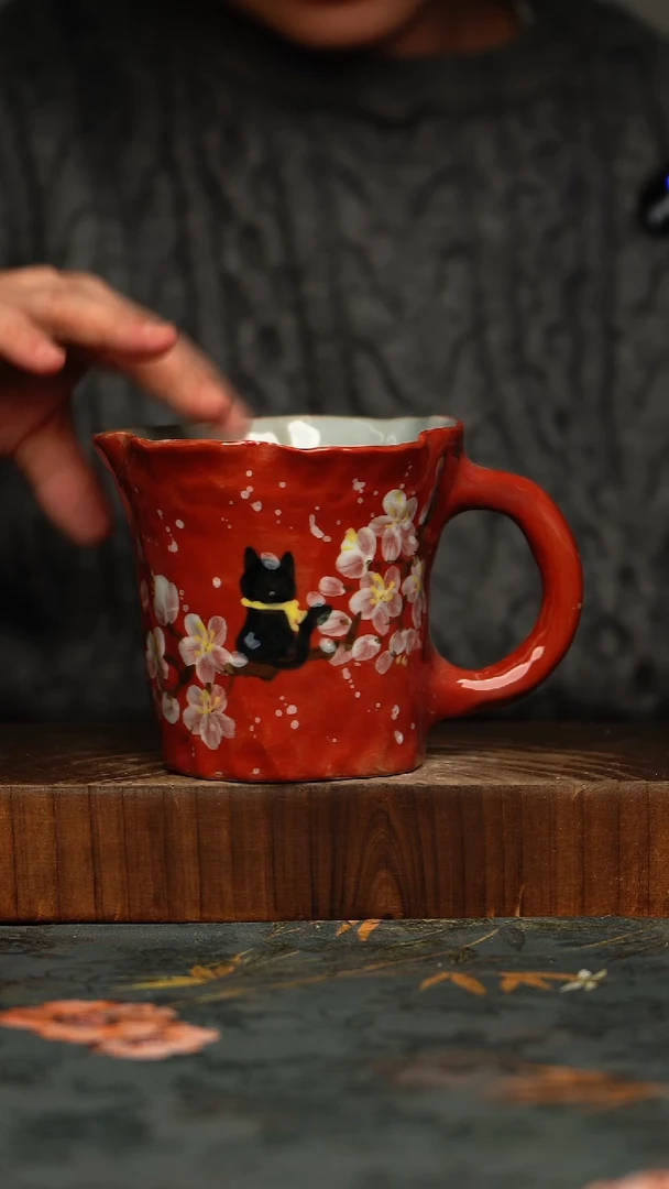 瓷片釉下彩手工手绘同款陶器