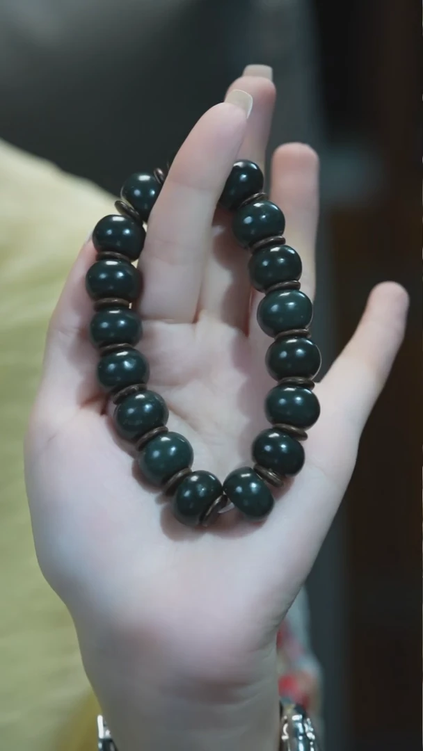 未镶嵌手串和田玉算盘珠
