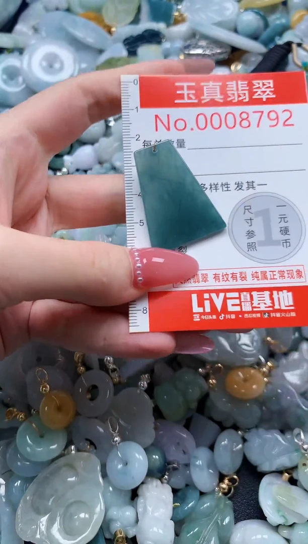 翡翠未镶嵌吊坠(不含链)8792