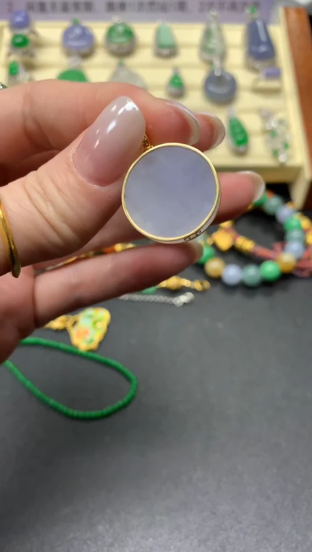 【闪购商品】翡翠吊坠(不含链)18K金镶嵌吊坠|1400+140
