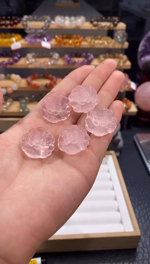 水晶手链未镶嵌多样性发一 小狐牌粉水