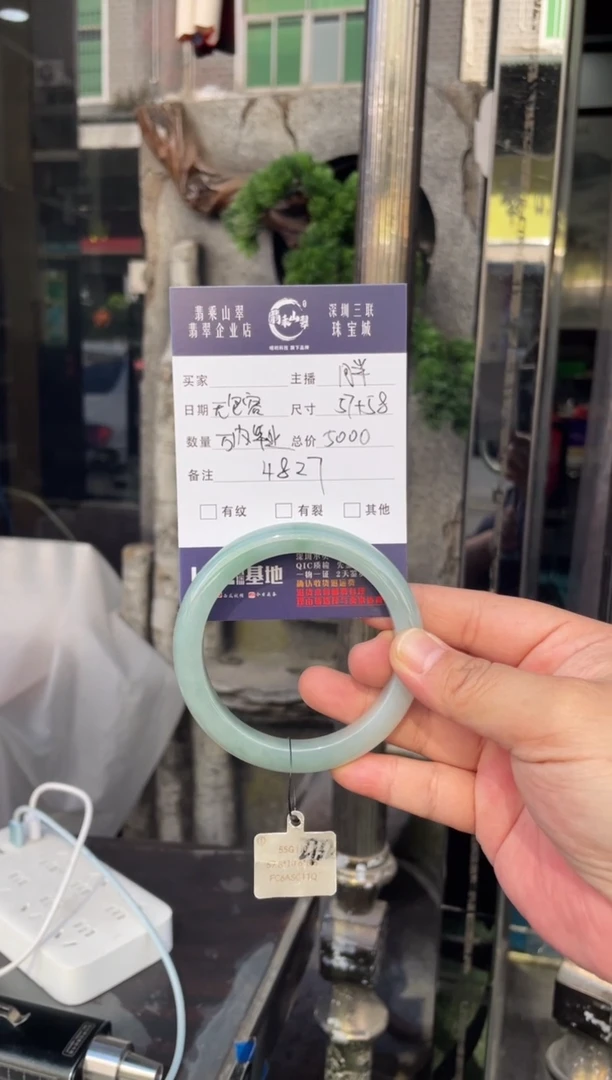 未镶嵌手镯翡翠W 57正圈 4827