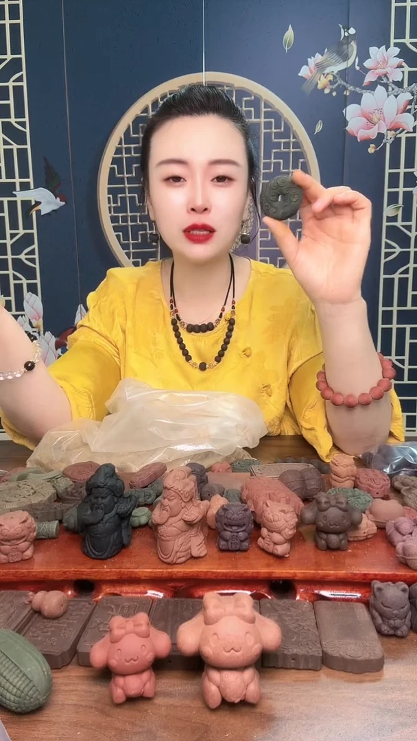 泥塑千金香祥云扣